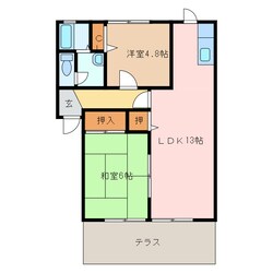 阿漕駅 徒歩12分 1階の物件間取画像